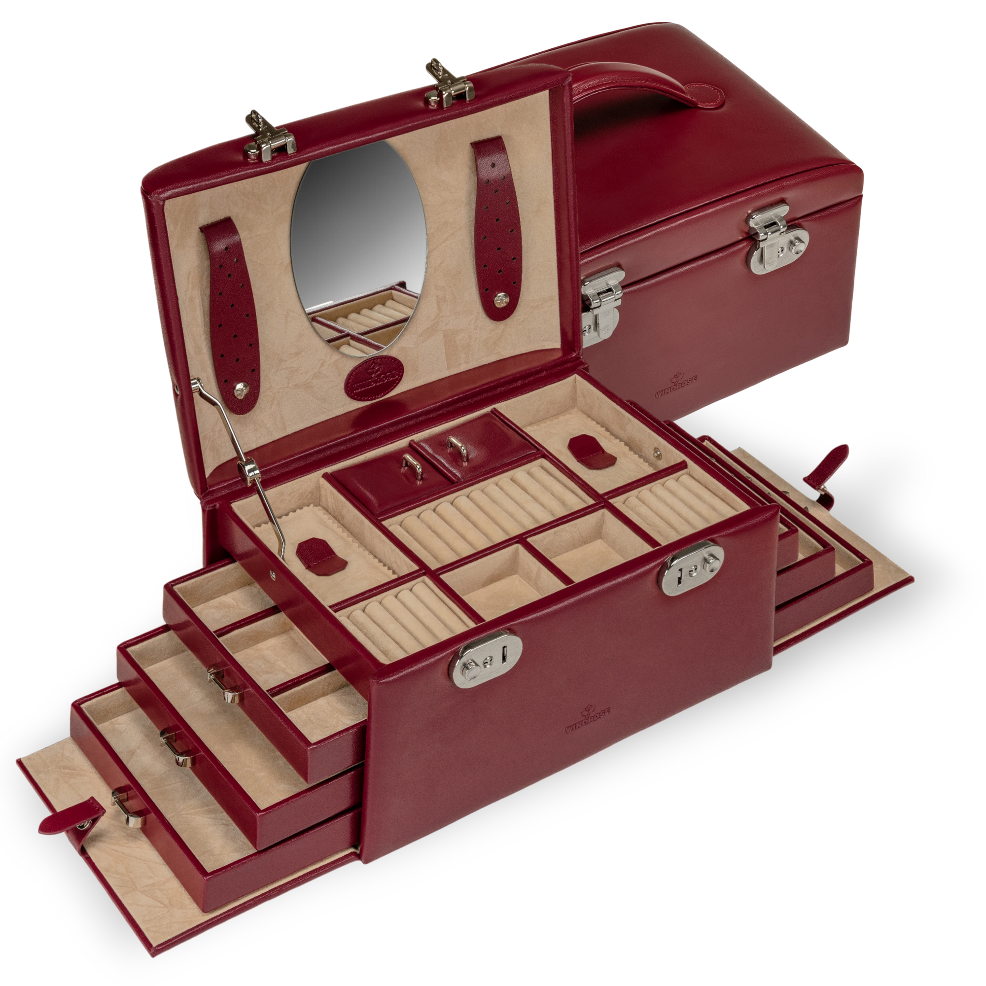 Merino / red jewelry case