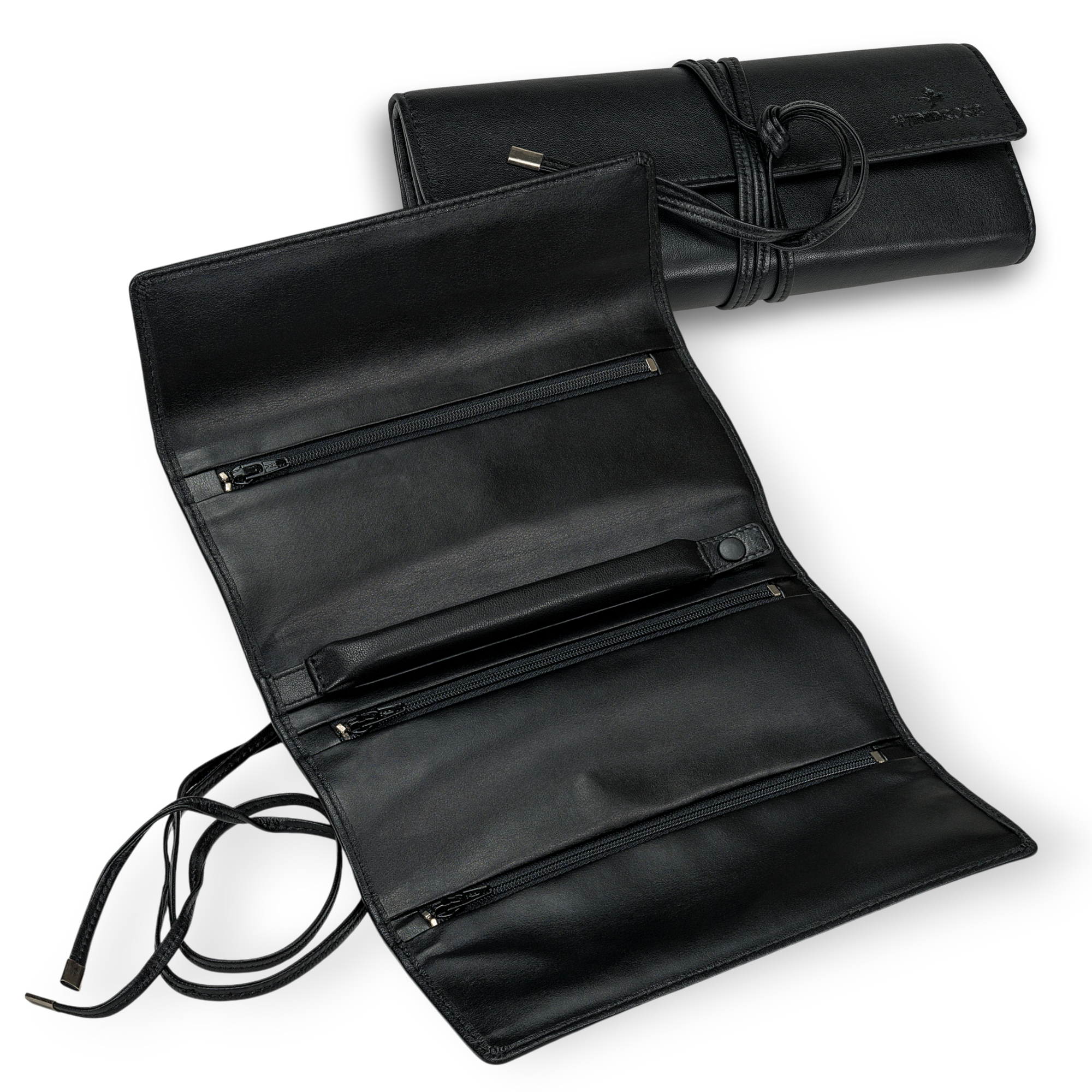 Jewelry roll nappa / black (full cowhide)