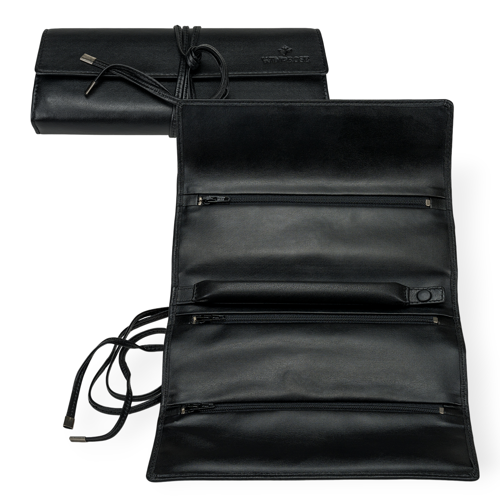 Jewelry roll nappa / black (full cowhide)