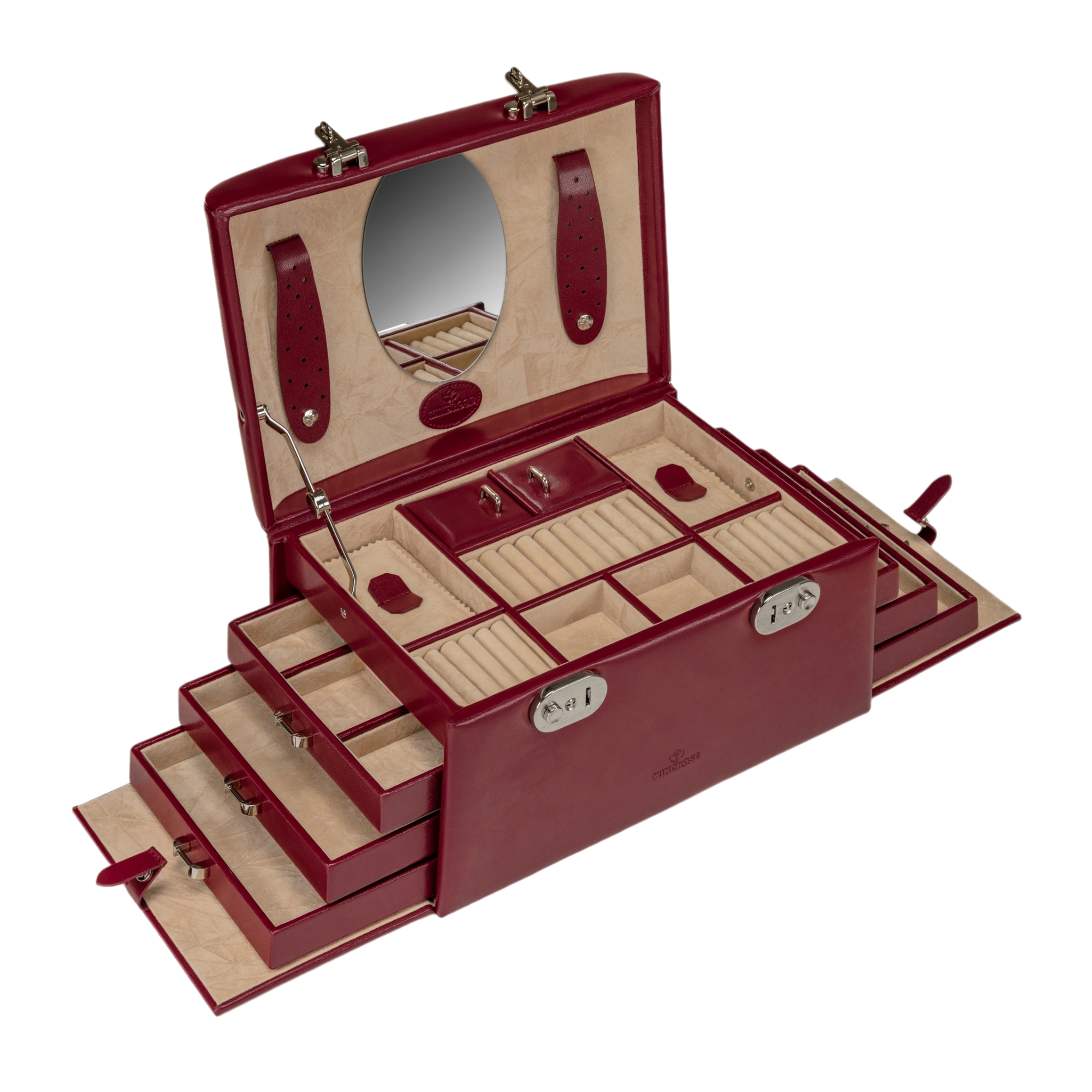 Merino / red jewelry case