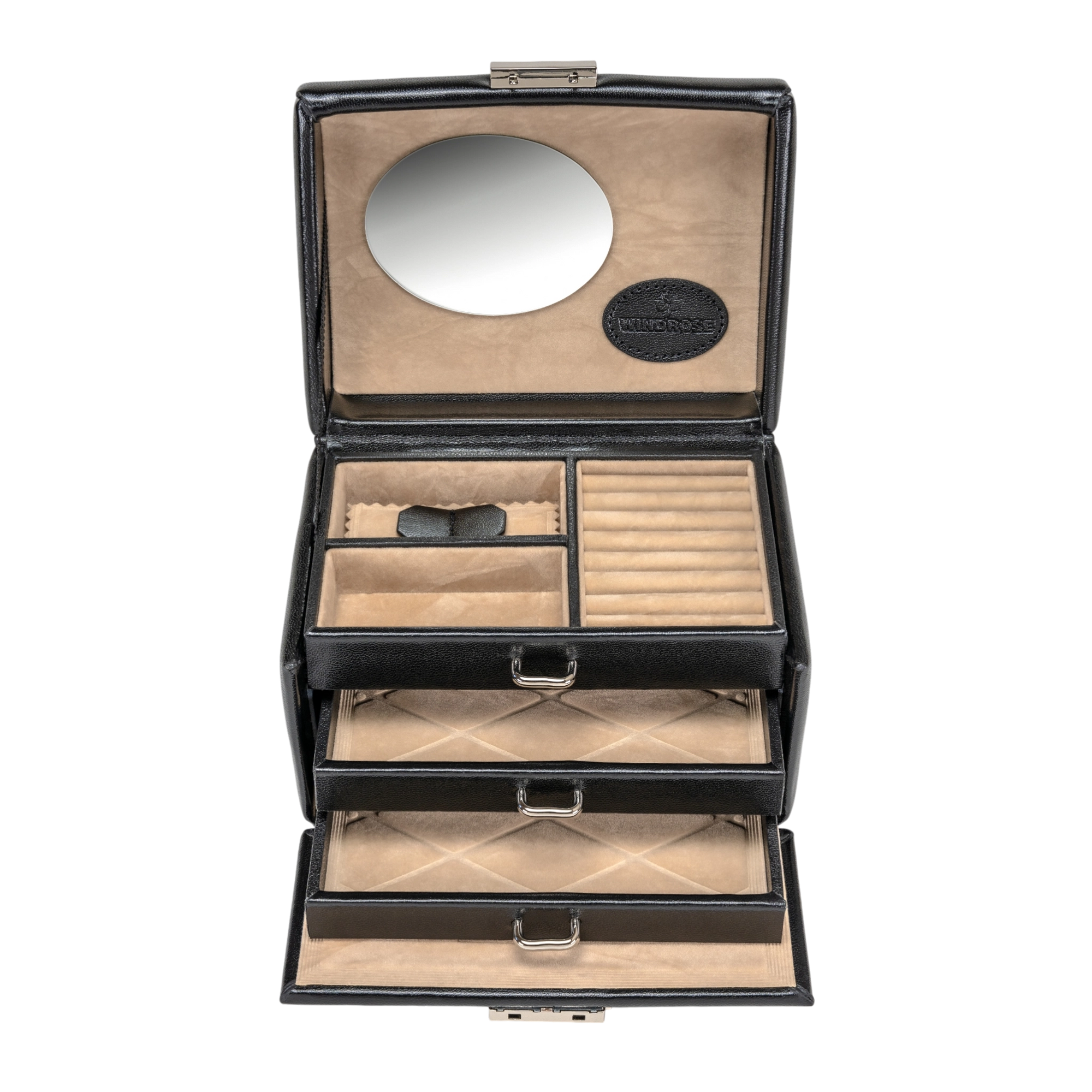 small jewelry case Merino / black